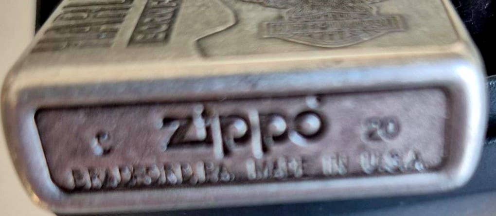 2020 Antique Silver Plate Two Sided Harley Davidson Zippo