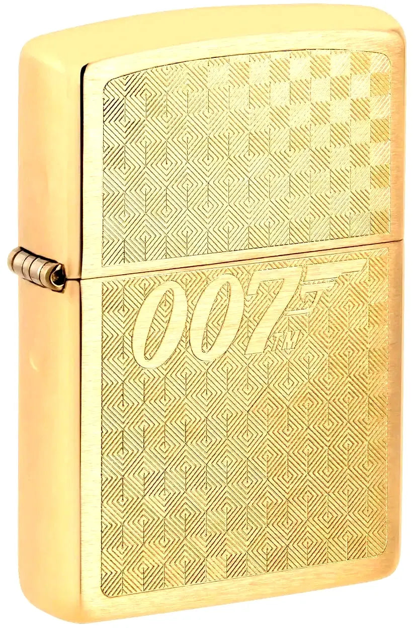 Gorgeous Brass Engraved James Bond 007 Zippo Lighter