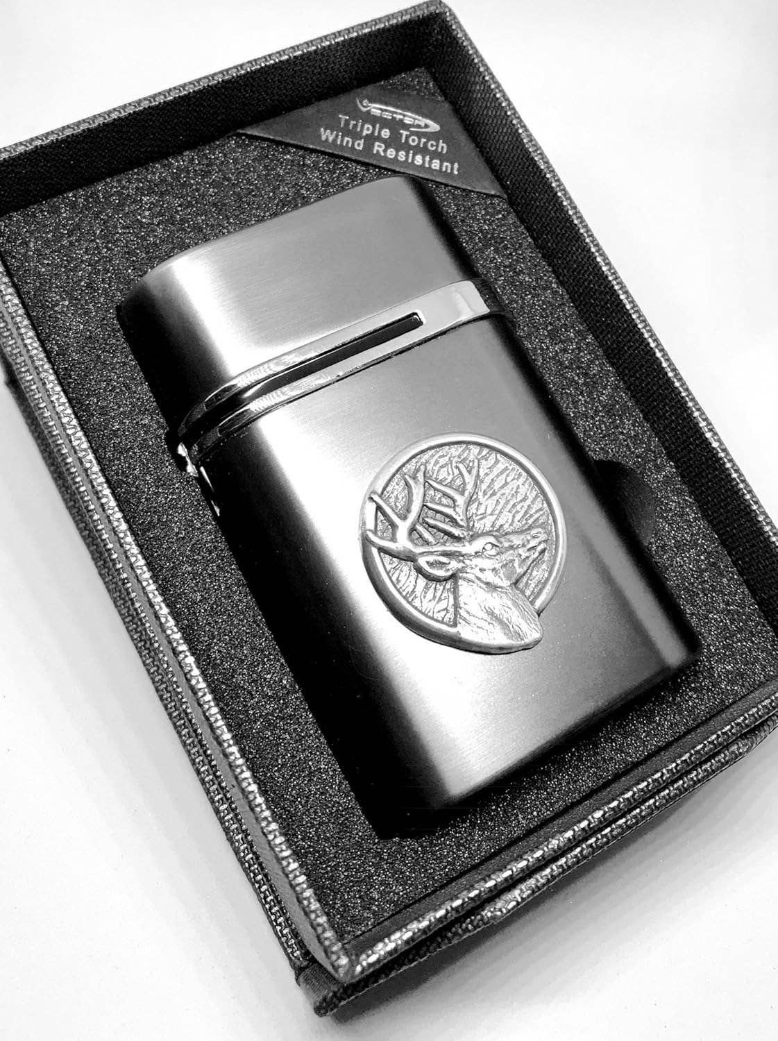 Black Crackle Desktop Lighter