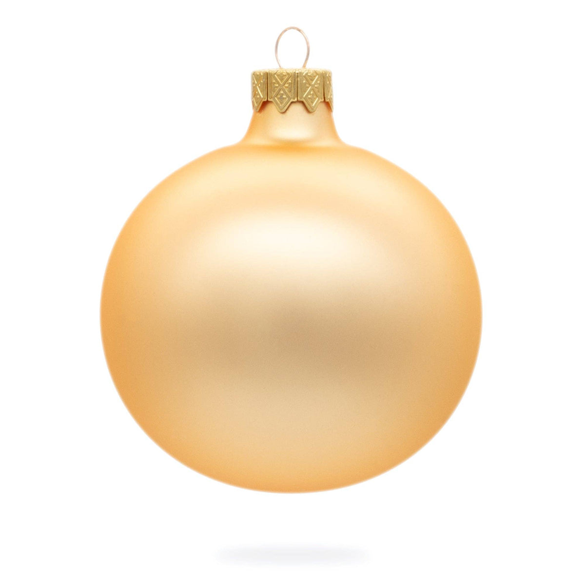 Set of 4 Rose Gold Glass Ball Ornaments