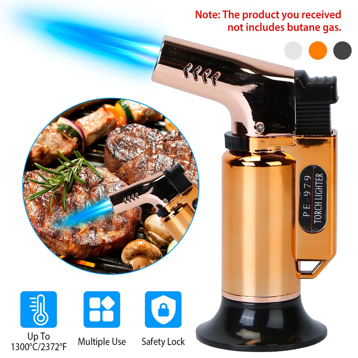 Culinary Butane Torch Lighter Refillable Blow Torch
