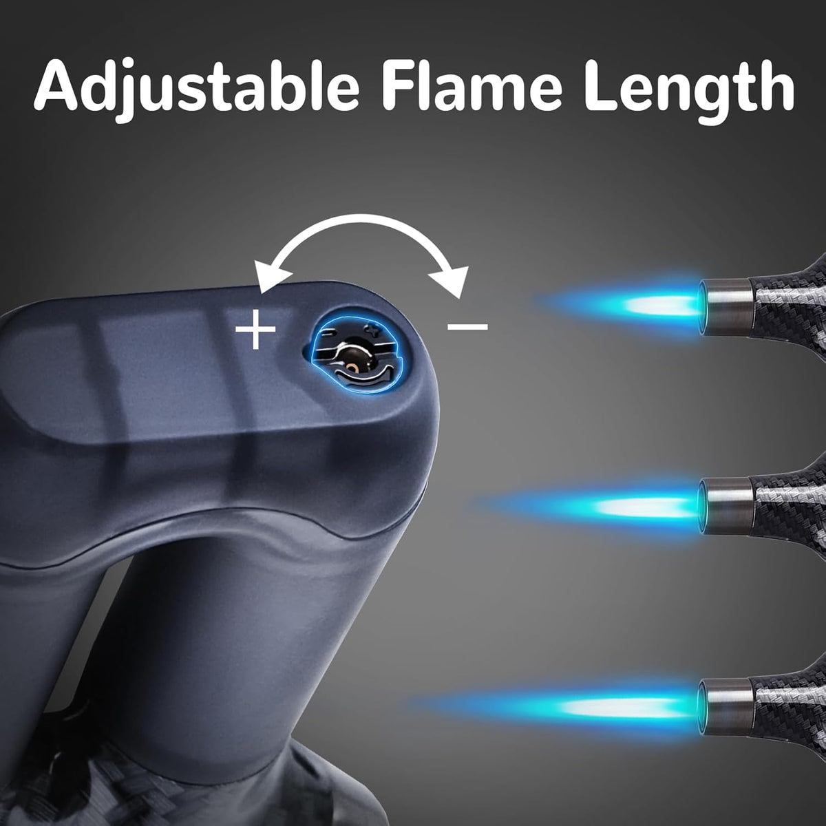2 Pack Torch Lighter Single Jet Flame Refillable Butane Lighters Windproof Gas Torch Lighters Adjustable Jet Cool Lighter for Camping Candle BBQ Grill(Fuel Not Included)