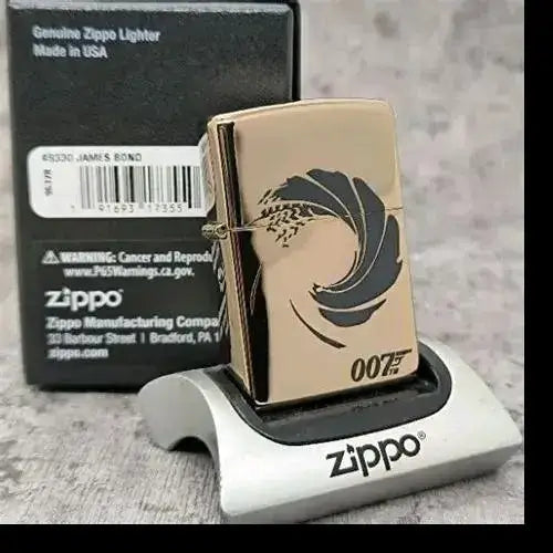James Bond Polished Brass Zippo Lighter